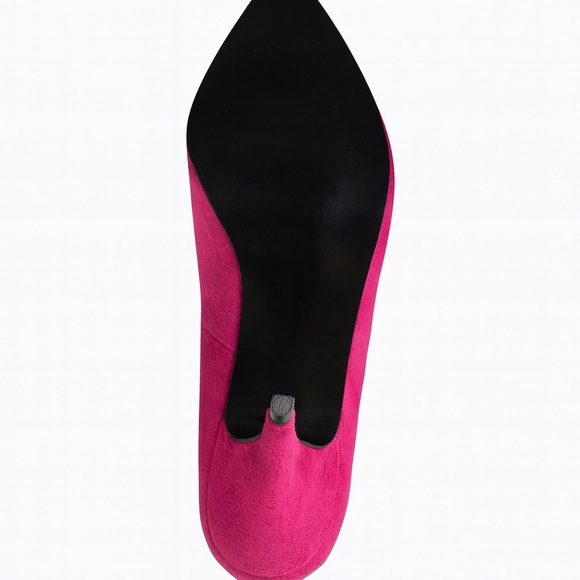 Anne Wells Women’s Bright Pink Suede Pumps – Size 7.5M (NWT) Vintage Leather - Picture 7 of 7